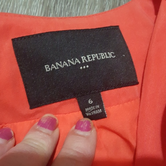 BANANA REPUBLIC DEEP CORAL JACKET SZ 6 - Picture 5 of 7